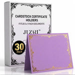 Load image into Gallery viewer, 30 Pack Premium Purple Certificate Holders 8.5 x 11   Heavyweight 300gsm Cardstock Diploma Holder &amp; Certificate Folder   Award Certificate Folders for Graduation with Gold Foil   Diploma Cover 8.5x11