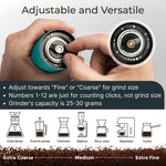 Load image into Gallery viewer, Manual Coffee Aqua Sky Color Stainless Steel Conical Burr Coffee Grinder Manual