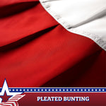 Load image into Gallery viewer, G128  2 Pack: USA Pleated Fan Flag 2x4FT Star Center Embroidered Polyester Stars and Stripes