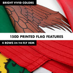 Load image into Gallery viewer, G128 Combo Pack: 6 Feet Tangle Free Spinning Flagpole (White) Mexico Mexican Flag 3x5 ft Printed 150D Brass Grommets (Flag Included) Aluminum Flag Pole