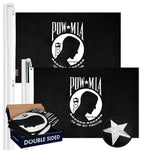 Load image into Gallery viewer, POW MIA Flag 4x6FT 2Pack Doublesided Embroidered Polyester By G128