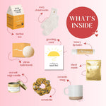 Load image into Gallery viewer, Unboxme Sunshine Gift For Women Self Care Package with Herbal Tea Mug Bath Bomb