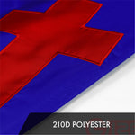 Load image into Gallery viewer, G128 5 Pack: Christian Flag  2.5x4 Ft  ToughWeave Series Embroidered 300D Polyester  Religious Flag, Embroidered Design, Indoor/Outdoor, Brass Grommets