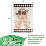 Load image into Gallery viewer, G128 Garden Flag Mittens with Evergreen Arrangement  12x18 Inch  Printed Blockout Polyester  Christmas Decoration