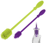 Load image into Gallery viewer, Brush Silicone Bottle Cleaner Brush 2 Piece Set Flexible Long Handle Water