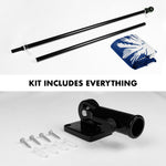 Load image into Gallery viewer, G128 Combo Pack: 5 Ft Tangle Free Aluminum Spinning Flagpole (Black) &amp; South Carolina SC State Flag 2.5x4 Ft, ToughWeave Series Embroidered 300D Polyester  Pole with Flag Included