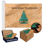 Load image into Gallery viewer, G128 5 Pack: An Appeal to Heaven TeaStained Flag  3x5 Ft  Double ToughWeave Pro Series Double Sided Embroidered 420D Poly  Historical Flag, Embroidered Design, Brass Grommets, 2ply
