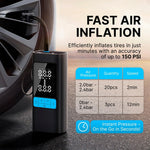 Load image into Gallery viewer, Portable Air Compressor 150PSI Tire Inflator with Digital Display Auto Stop