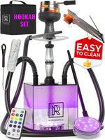 Load image into Gallery viewer, Yado Square Hookah   Acrylic Hookah with Big Silicone Bowl for Smoking Coal Tongs Amazing for Shisha Smoking