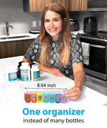 Load image into Gallery viewer, Weekly Pill Organizer 1 time a Day Pill Box 7 Day with Enhanced Waterproof Seal Large compartments Hold Big Vitamins &amp; Supplements Upgraded Locking lids for Home &amp; Travel use Durable Hard case