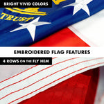 Load image into Gallery viewer, G128  6 Feet Tangle Free Spinning Flagpole (Black) Georgia Flag Brass Grommets Embroidered 3x5 ft (Flag Included) Aluminum Flag Pole