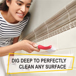 Load image into Gallery viewer, Scrub Brush Set of 3pcs Cleaning Shower Scrubber with Ergonomic Handle Pink Grey