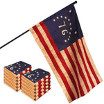 Load image into Gallery viewer, G128 10 Pack: Bennington 76 TeaStained Flag  3x5 Ft  ToughWeave Pro Series Pole Sleeve Embroidered 420D Polyester  Historical Flag, Embroidered Design, High Quality, NO Flagpole Included