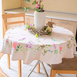 Load image into Gallery viewer, Finest Floral Round Tablecloth 60 inch Diameter Non Iron Stain Resistant
