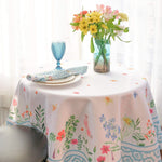 Load image into Gallery viewer, Floral Color Round Tablecloth 60 inch Diameter Non Iron Stain Resistant