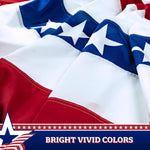 Load image into Gallery viewer, 2 Pack American USA Pleated Fan Flag 1.5x3 Feet DELUXE Bunting Decoration Flags