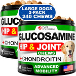 Load image into Gallery viewer, Glucosamine for Dogs 2 Pack Hip and Joint Supplement with Chondroitin 240 Chews