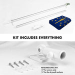 Load image into Gallery viewer, G128 Combo Pack: 6 Ft Tangle Free Spinning Flagpole (Silver) &amp; Indiana Flag 3x5 Ft Embroidered 220GSM Spun Polyester, Brass Grommets (Flag Included) Aluminum Flag Pole