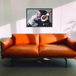 Load image into Gallery viewer, Banksy Monkey Graffiti Wall Art Poster For Guys Gamer Music Decor 22x16 inch
