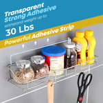 Load image into Gallery viewer, 2 Pack Silver Adhesive Shower Caddy Shower Shelf Organizer for Bathroom Organization with Hooks SUS304 Stainless Steel