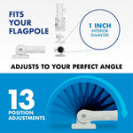 Load image into Gallery viewer, G128 Combo Pack: 5 Ft Tangle Free Aluminum Spinning Flagpole (Silver) &amp; Mexico Mexican Flag 2x3 Ft, ToughWeave Series Embroidered 300D Polyester  Pole with Flag Included