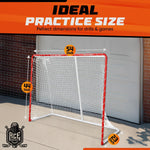 Load image into Gallery viewer, Metal Street Hockey Goal 54x44 inch Heavy Duty Steel Frame with Net Outdoor Hockey Net for Youth &amp; Adults Ball Roller &amp; DEK Hockey Practice Goal Easy Assembly