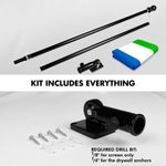 Load image into Gallery viewer, G128 Combo Pack: 6 Ft Tangle Free Aluminum Spinning Flagpole (Black) &amp; Sierra Leone Sierra Leonean Flag  3x5 Ft LiteWeave Pro Series Printed 150D Polyester  Pole with Flag Included