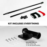 Load image into Gallery viewer, G128  6 Feet Tangle Free Spinning Flagpole (Black) Open Brass Grommets Printed 3x5 ft (Flag Included) Aluminum Flag Pole