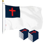 Load image into Gallery viewer, Christian Flag 3x5 Ft 10Pack Printed Polyester By G128