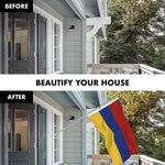 Load image into Gallery viewer, G128 Combo Pack: Flag Pole 6 FT Silver Tangle Free &amp; Armenia Armenian Flag 3x5 FT Printed 150D Polyester