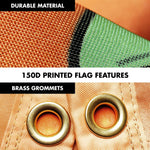 Load image into Gallery viewer, G128 Combo Pack: 6 Ft Tangle Free Aluminum Spinning Flagpole (Black) &amp; An Appeal to Heaven TeaStained Flag 3x5 Ft, LiteWeave Pro Series Printed 300D Polyester  Pole with Flag Included