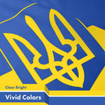 Load image into Gallery viewer, Ukraine Ukrainian Coat of Arms Flag 3x5 Ft 2Pack Printed 150D Polyester Kyiv Kiev