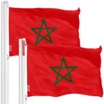 Load image into Gallery viewer, Morocco Moroccan Flag 3x5 Ft 2Pack 150D Printed Polyester By G128