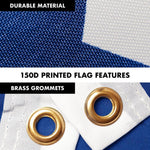 Load image into Gallery viewer, G128 Combo Pack: 6 Ft Tangle Free Spinning Flagpole (Silver) &amp; Honduras Flag 3x5 Ft Printed 150D Polyester, Brass Grommets (Flag Included) Aluminum Flag Pole