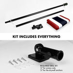 Load image into Gallery viewer, G128 Combo Pack: 6 Feet Tangle Free Spinning Flagpole (Black) Thailand Thai Flag 3x5 ft Printed 150D Brass Grommets (Flag Included) Aluminum Flag Pole