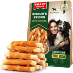 Load image into Gallery viewer, Dog Treats Biscuits Sticks Chicken Wrapped Human Grade Meat 10.6 oz  Natural Dried Snacks Rawhide  Free &amp; Grain Free Long Lasting Chews for Large &amp; Small Dogs  Best for Training &amp; Healthy Teeth