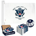 Load image into Gallery viewer, G128 5 PACK: US Coast Guard Flag 3x5 Ft Doublesided Embroidered Polyester