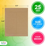 Load image into Gallery viewer, Brown Rigid Mailers 9.75 x 12.25 Inches. Pack of 25 Photo Mailer Envelopes. Flat Cardboard Mailers Self Seal. Sturdy Cardboard Photo Envelope. Recyclable Hard Shipping Envelopes