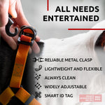 Load image into Gallery viewer, WAUDOG Waterproof Dog Harness Adjustable Dog Harness for Large Dogs Small and Medium Dogs Heavy Duty Dog Harness with Durable Metal Clasp and QR Dog Tag Boy &amp; Girl Dog Harness Orange (24 35in)