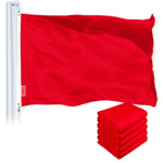 Load image into Gallery viewer, Solid Red Color Flag 3x5 Ft 5Pack Printed 150D Polyester By G128