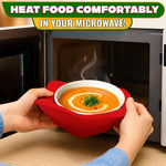 Load image into Gallery viewer, 2 Pcs Red Microwave Bowl Holder (7.5 ×7.5 ) – Microwave Bowl Cozy with Durable Heat Resistant Fabric for Hot Dishes – Effortless Secure Serving of Hot Food Bowls Cups &amp; Saucers