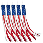 Load image into Gallery viewer, G128 5Pack: American USA Windsock  60 Inch  Embroidered 210D Polyester, Patriotic Hanging Decoration