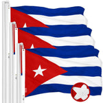 Load image into Gallery viewer, G128 3 Pack: Cuba Cuban Flag  3x5 Ft  ToughWeave Series Embroidered 300D Polyester  Country Flag, Embroidered Design, Indoor/Outdoor, Brass Grommets