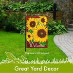 Load image into Gallery viewer, Home Decorative Fall Garden Flag Welcome Quote Autumn Sunflowers Garden Yard