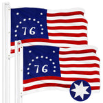 Load image into Gallery viewer, G128 2 Pack: Bennington 76 Flag  5x8 Ft  ToughWeave Series Embroidered 300D Polyester  Historical Flag, Embroidered Design, Indoor/Outdoor, Brass Grommets