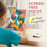Load image into Gallery viewer, Wooden Puzzle Blocks Montessori Brain Blocks &amp; Stacki Style 10 Challenge Cards Numbered Tray &amp; Grid Guide Educational Game for Kids Ages 3 to 5 Russian Blocks Style Learning Game