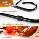 Load image into Gallery viewer, G128 Combo Pack: Garden Flag Stand Black 36 in x 16 in &amp; Garden Flag Everyday Decoration Home Football on Rustic Wood 12x18 DoubleSided Blockout Fabric