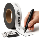 Load image into Gallery viewer, Magnetic Dry Erase Tape 25 Ft x 3 Inch White Magnetic Strip Blank Magnets to Write On Dry Erase Strips Magnet Tape Roll Custom Writable Flexible Tape for Whiteboards Shelves Bus Seats Lockers