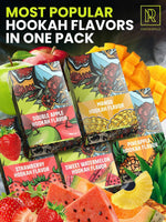 Load image into Gallery viewer, Pleasure Hookah Flavors Set 5 x 50g non tobacco hookah flavor for your Hookah Bowl (Sweet watermelon Double apple Mango Pineapple Strawberry) Hookah Bundle Pack of 5 Try these Tobacco Free Shisha