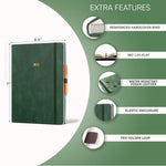 Load image into Gallery viewer, 2026 Hardcover Appointment Book Planner 8.5 x 11 inch Dark Green Large Tabbed Daily Hourly Weekly Planner Schedule Book 15 Minute time Slots Business &amp; Personal Planner Jan 2026 Dec 2026 Dark Green